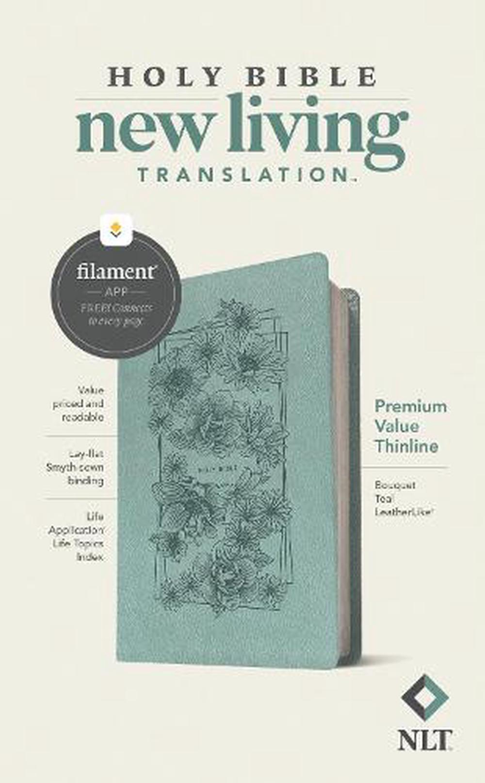 NLT Premium Value Thinline Bible, Filament Edition, Teal - Re-vived