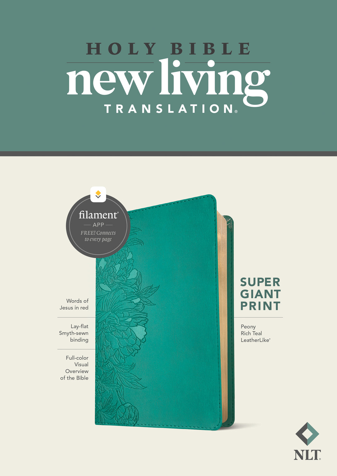 NLT Super Giant Print Bible, Filament Enabled Edition - Re-vived