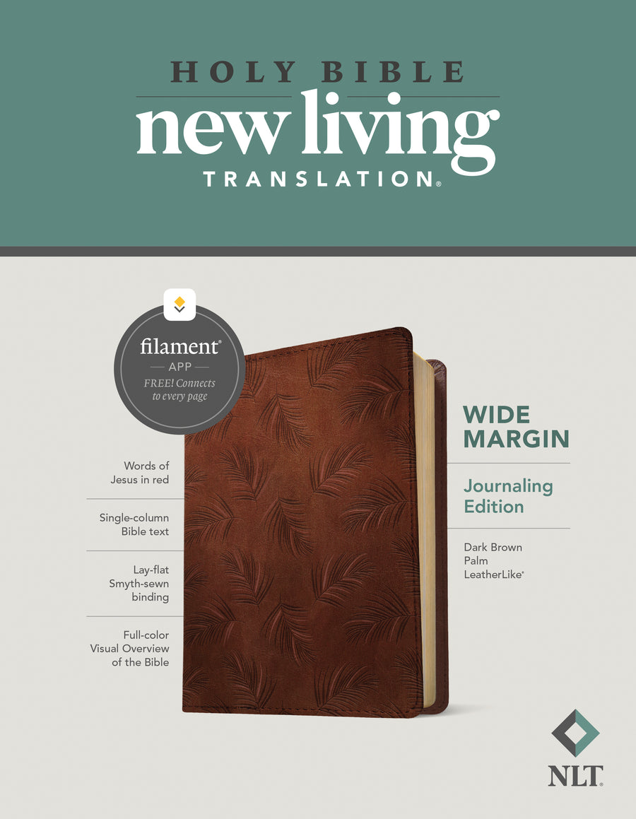 NLT Wide Margin Bible, Filament Enabled Edition, Brown - Re-vived