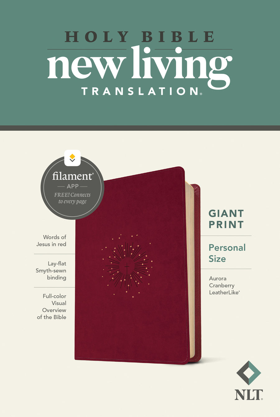 NLT Personal Size Giant Print Bible, Filament Edition - Re-vived