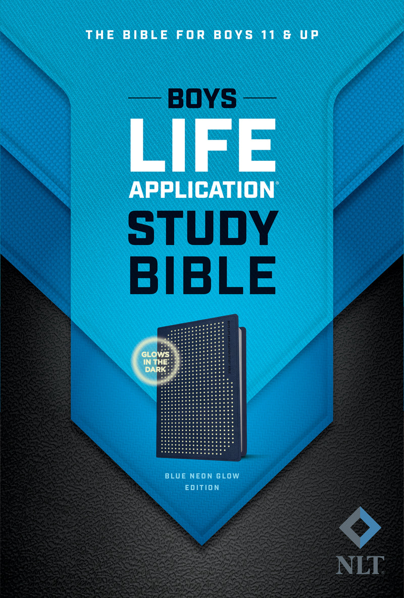 NLT Boys Life Application Study Bible, Blue/Neon/Glow