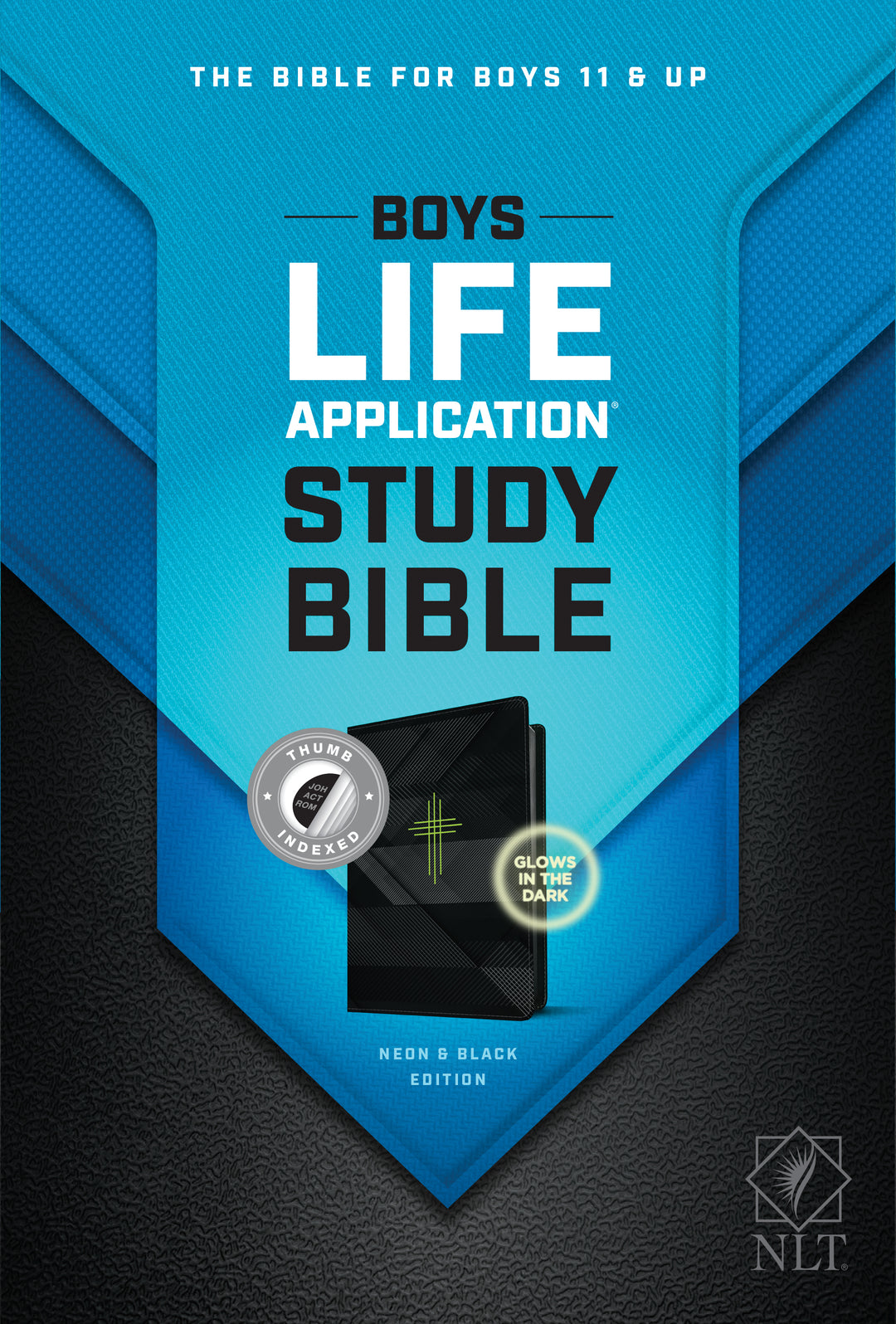 NLT Boys Life Application Study Bible, Neon/Black, Indexed - Re-vived