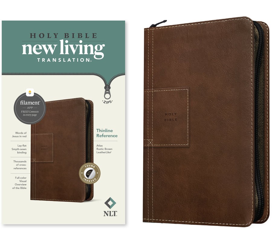 NLT Thinline Reference Zipper Bible, Filament Enabled - Re-vived