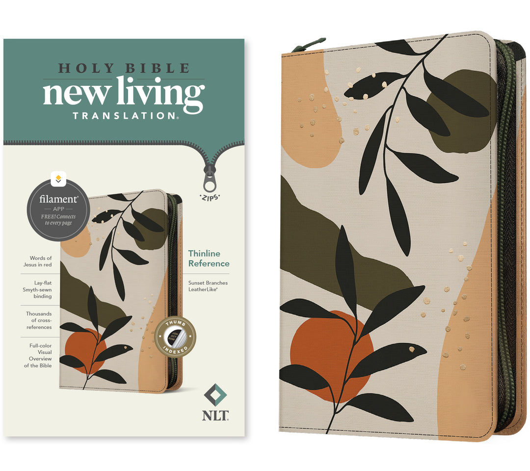 NLT Thinline Reference Zipper Bible, Filament Edition - Re-vived