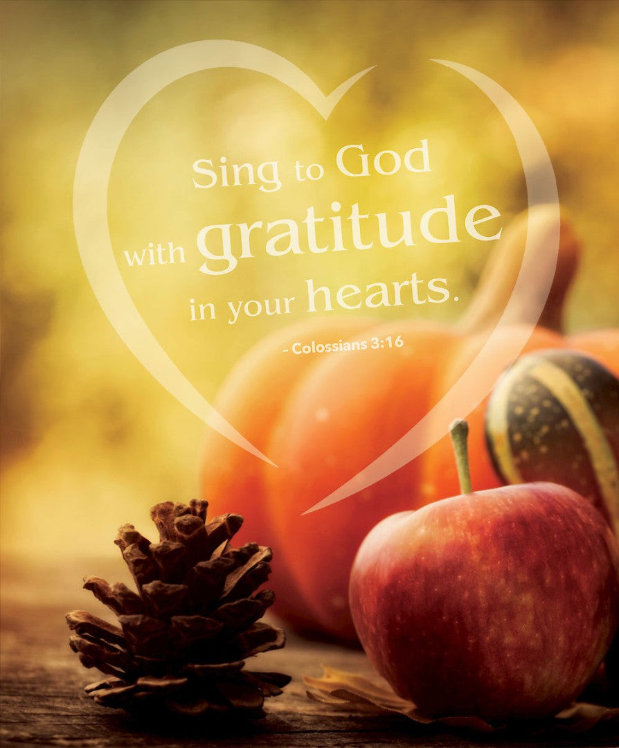 Gratitude Thanksgiving Bulletin, Large (Pack of 50) - Re-vived