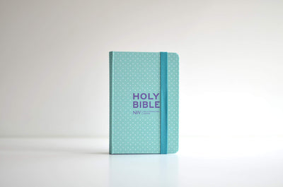 NIV Pocket Mint Polka-Dot Notebook Bible
