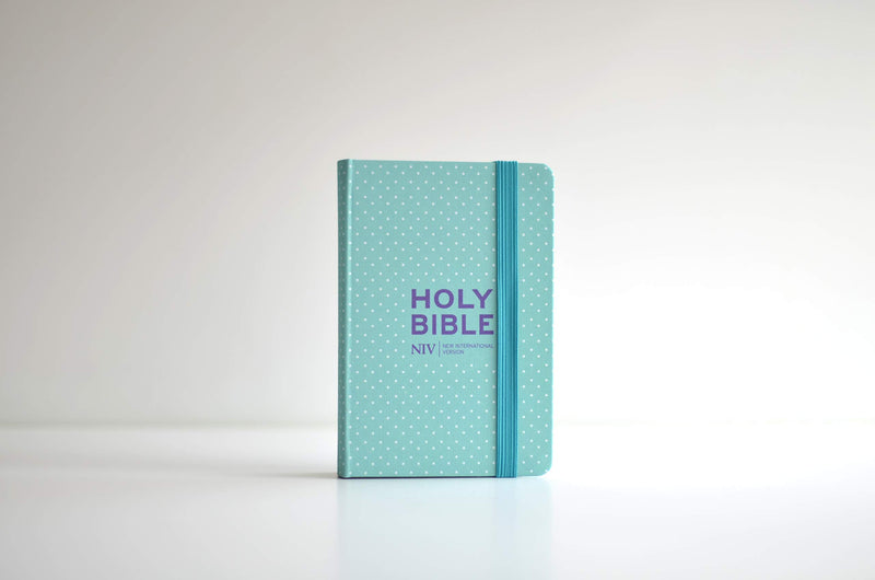 NIV Pocket Mint Polka-Dot Notebook Bible - Re-vived