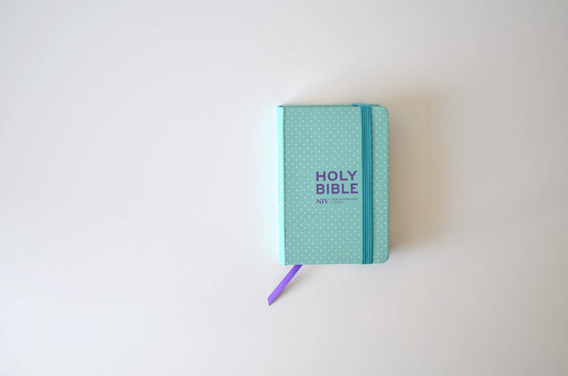 NIV Pocket Mint Polka-Dot Notebook Bible