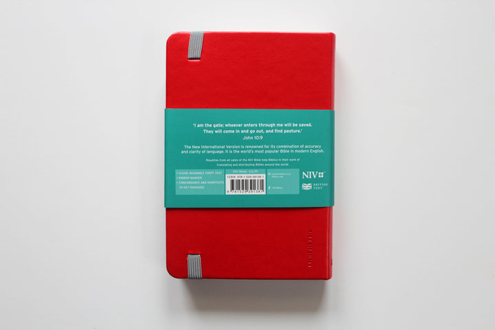 NIV Thinline Soft-Tone Bible, Red - Re-vived