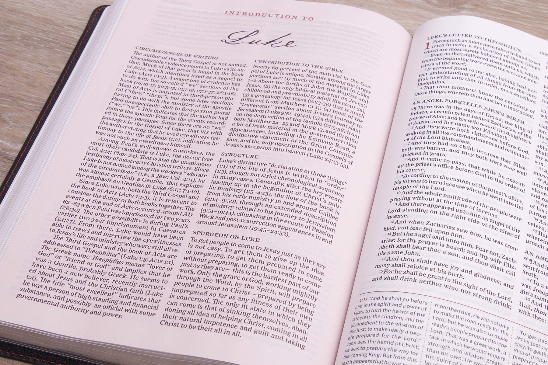 KJV Spurgeon Study Bible, Black Genuine Leather Revived