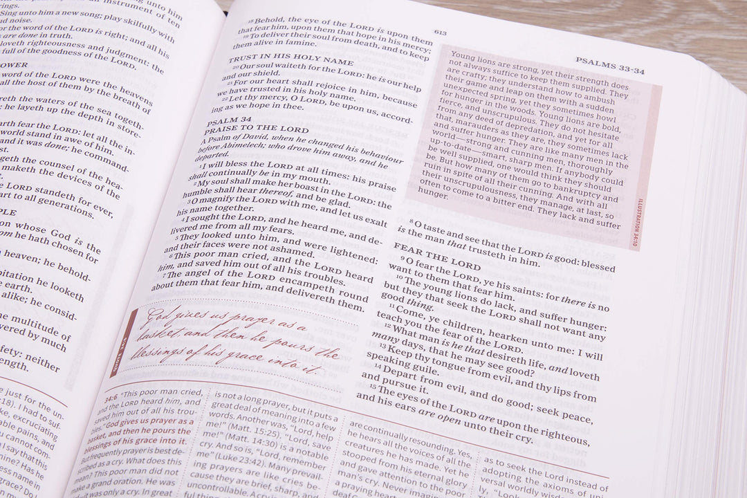 KJV Spurgeon Study Bible, Black Genuine Leather - Re-vived