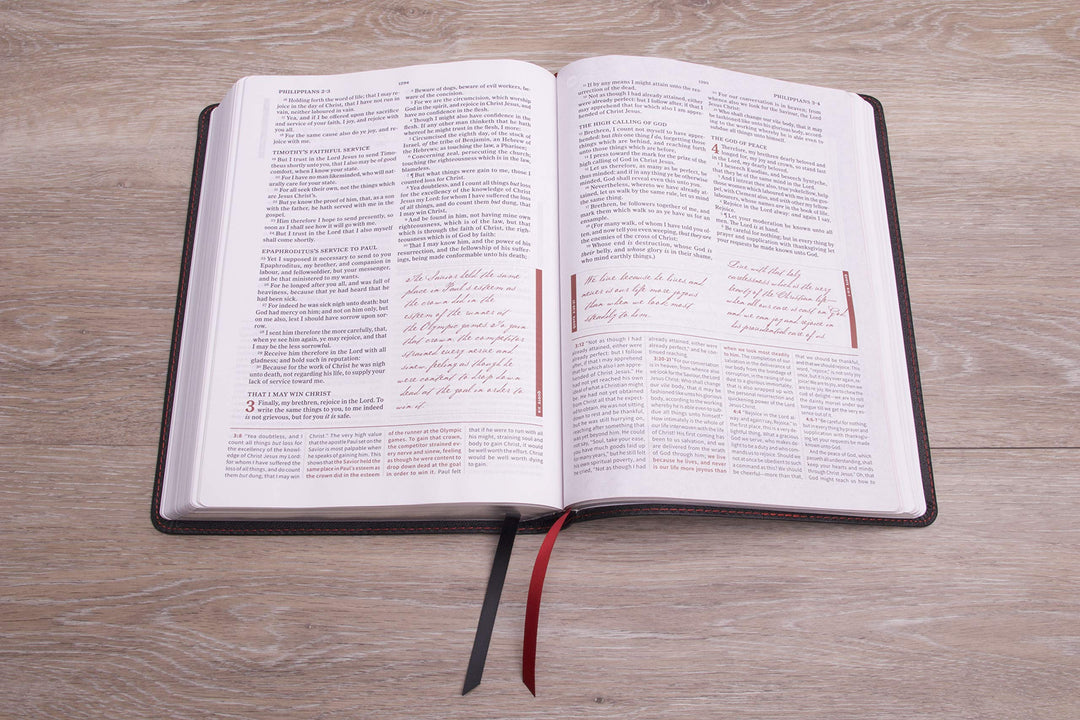 KJV Spurgeon Study Bible, Black Genuine Leather - Re-vived