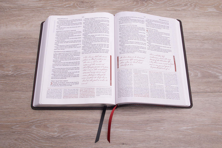 KJV Spurgeon Study Bible, Black Genuine Leather - Re-vived