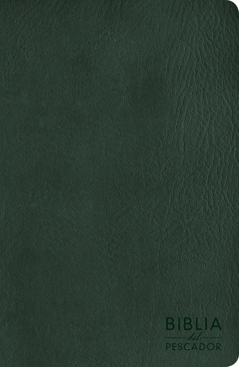 NVI Biblia del Pescador letra grande, verde símil piel
