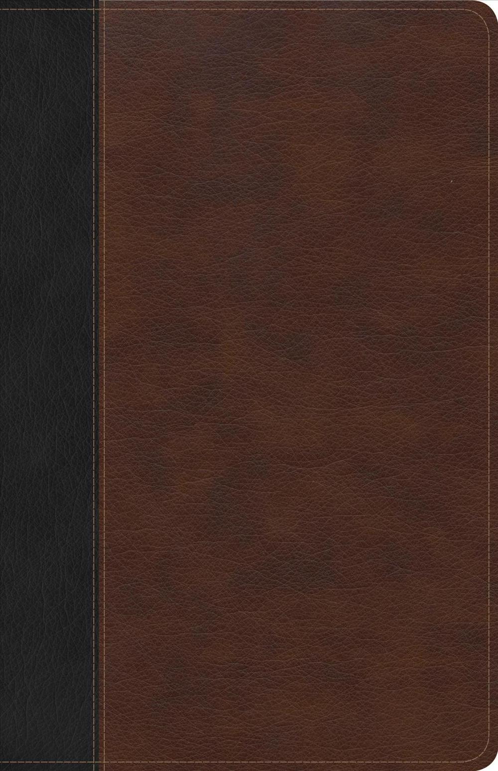 CSB Ultrathin Bible, Brown/Black Leathertouch - Re-vived