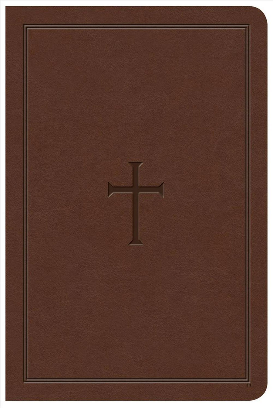 KJV Large Print Compact Reference Bible, Brown LeatherTouch - Re-vived