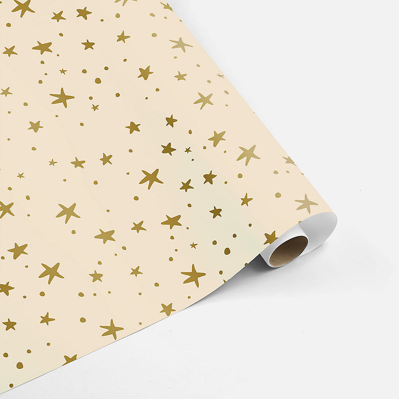 Gold Stars Wrapping Paper