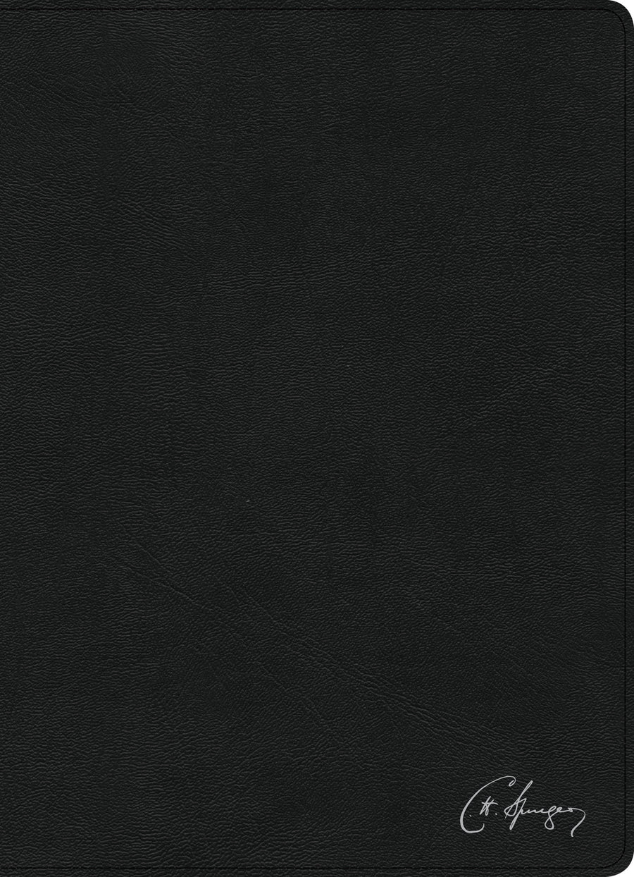RVR 1960 Biblia de estudio Spurgeon, negro piel genuina - Re-vived
