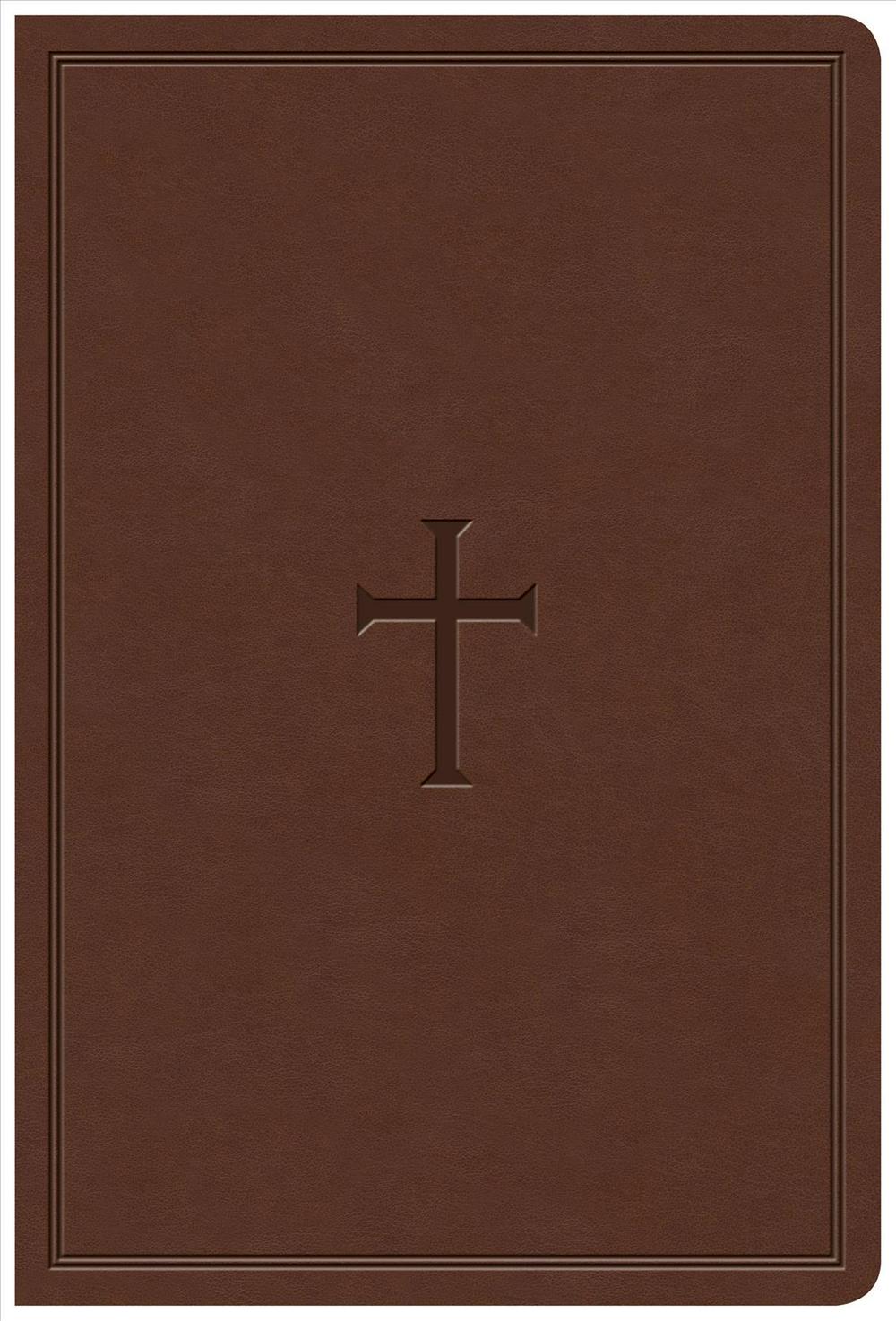 KJV Giant Print Reference Bible, Brown LeatherTouch, Indexed - Re-vived