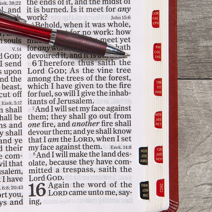 KJV Super Giant Print Reference Bible, Brown LeatherTouch, I