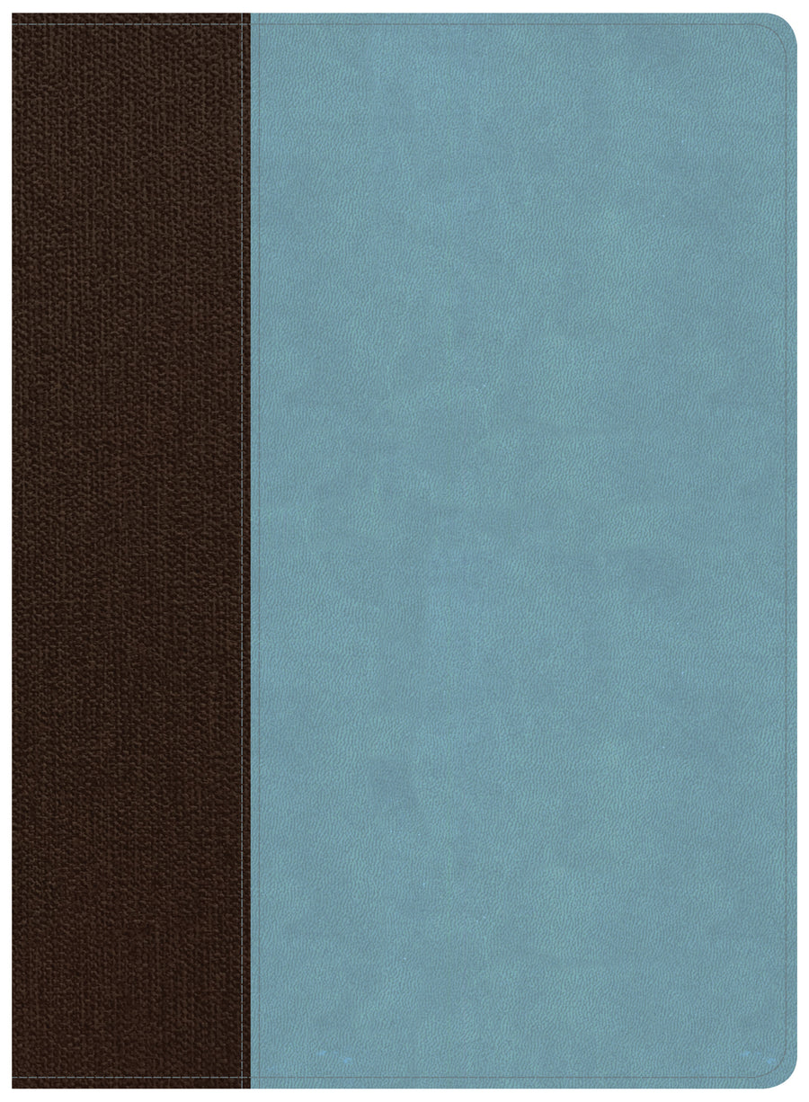 CSB Life Essentials Study Bible, Brown/Sky LeatherTouch - Re-vived