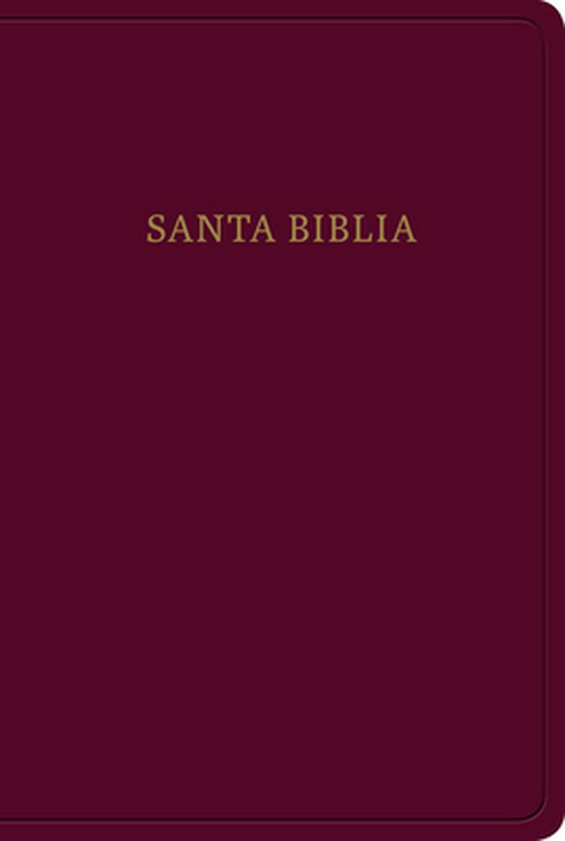 RVR 1960 Biblia letra grande tamano manual, borgona imitacion piel