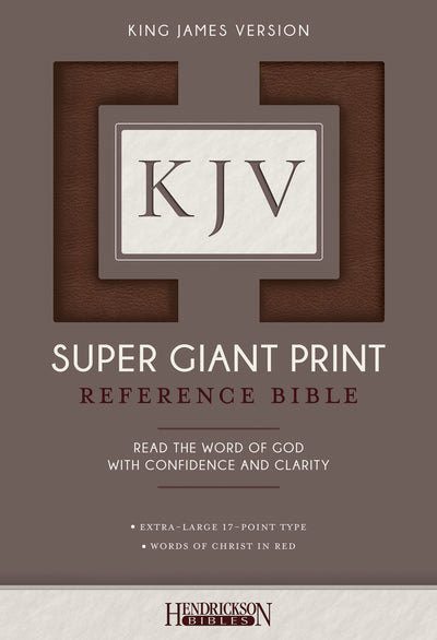 KJV Super Giant Print Reference Bible, Flexisoft, Brown - Re-vived