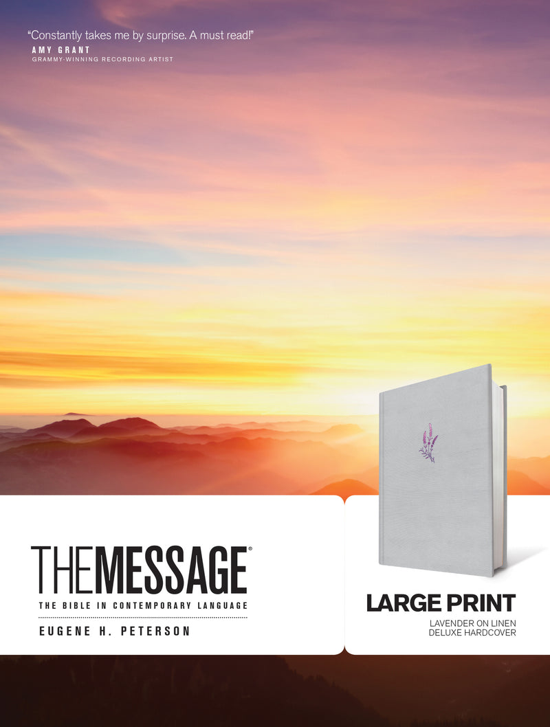 The Message Large Print Hardback, Light Grey
