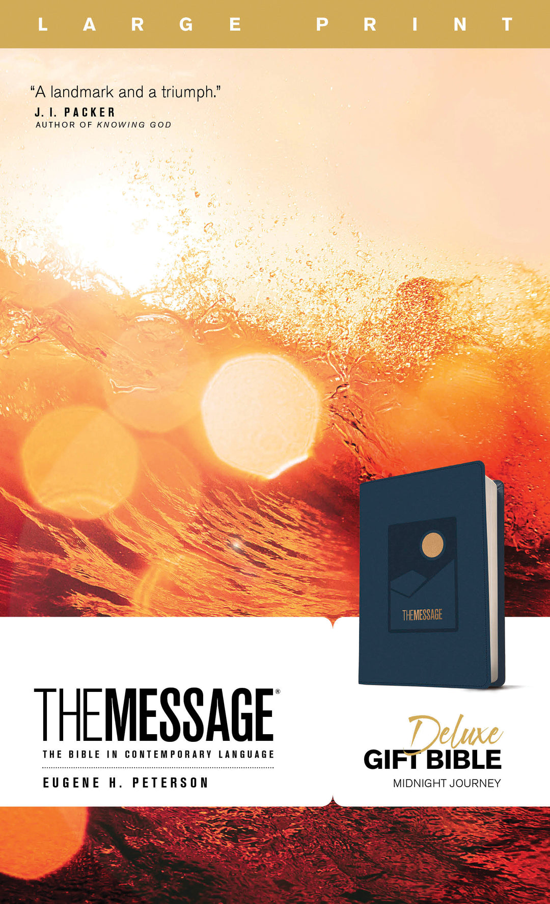 Message Deluxe Gift Bible, Large Print, Navy - Re-vived