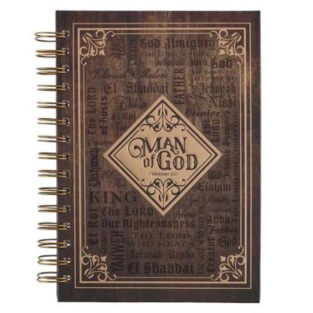 Man of God Large Wirebound Journal