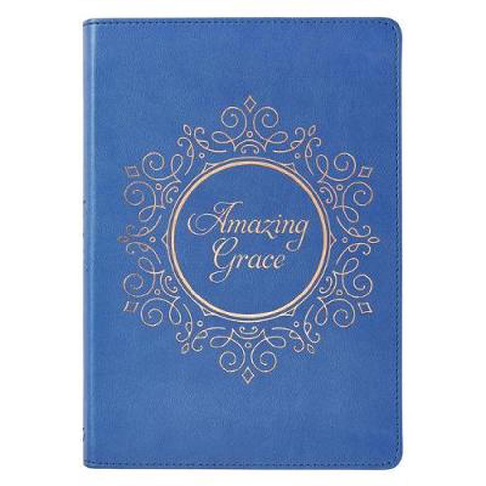 Amazing Grace Blue Faux Leather Classic Journal