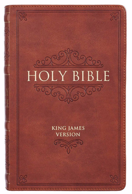 KJV Giant Print Bible, Brown, Thumb Indexed - Re-vived