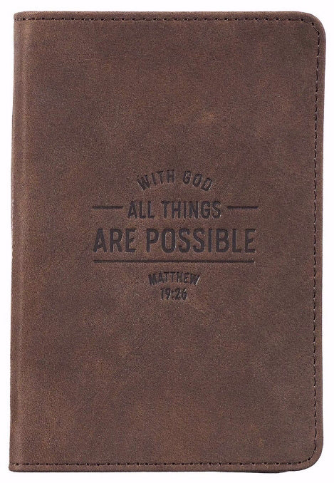 All Things are Possible Pocket-Size Leather Journal