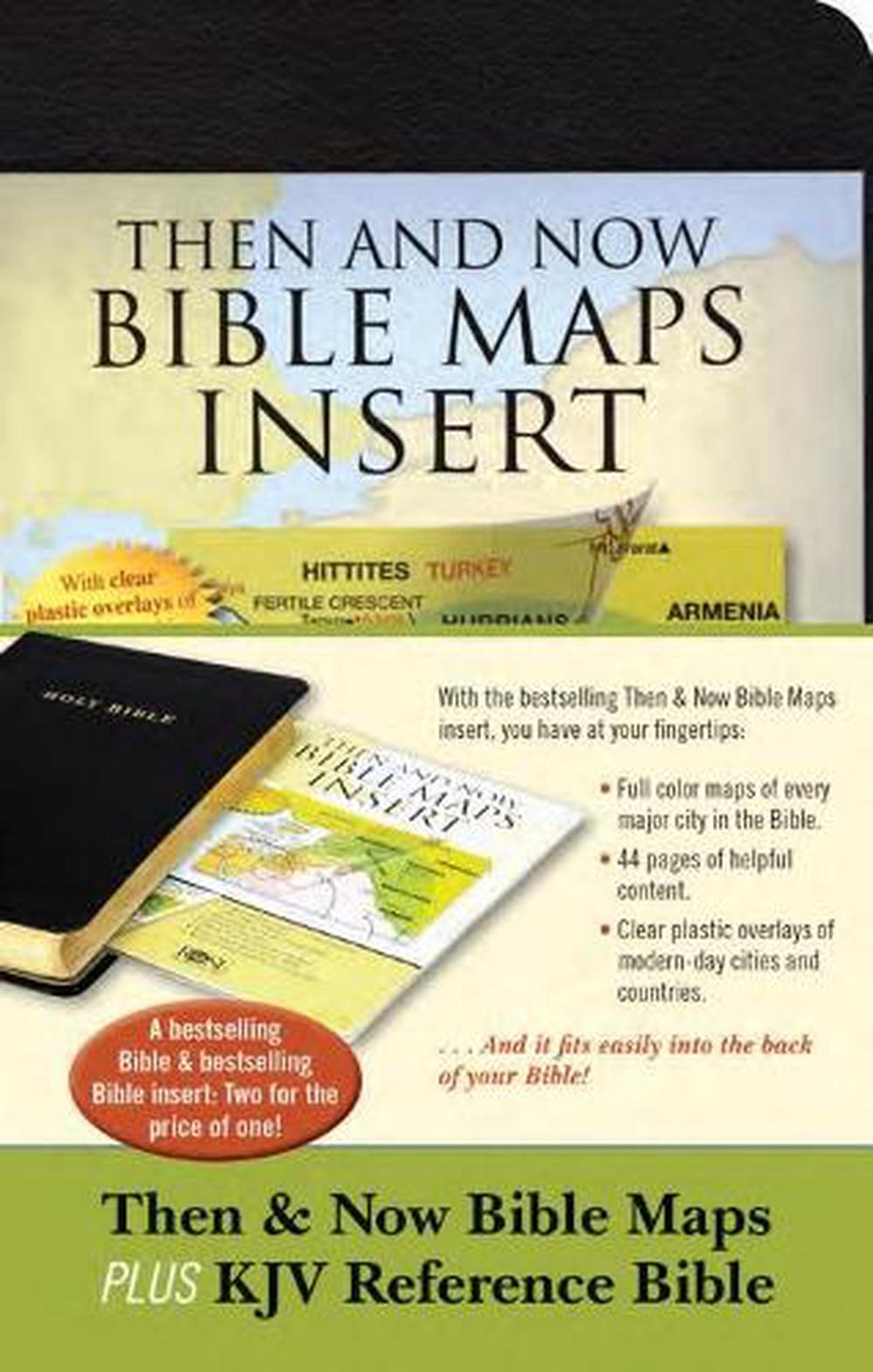 Then & Now Bible Maps Insert with KJV Reference Bible - Re-vived