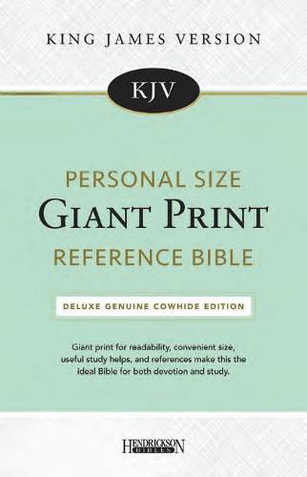 KJV Personal Size Giant Print Reference Bible Black - Re-vived