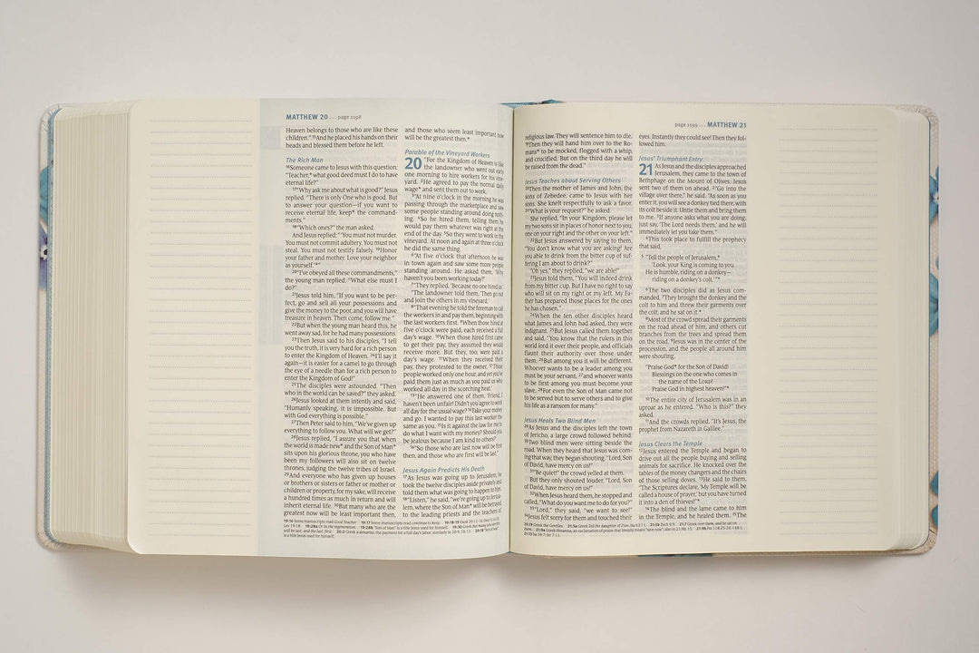 NLT THRIVE Creative Journaling Devotional Bible, Flowers - Re-vived