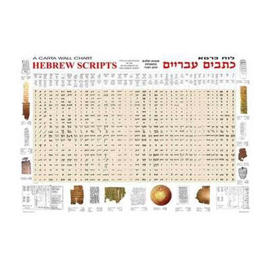 Hebrew Scripts Wall Chart - Re-vived