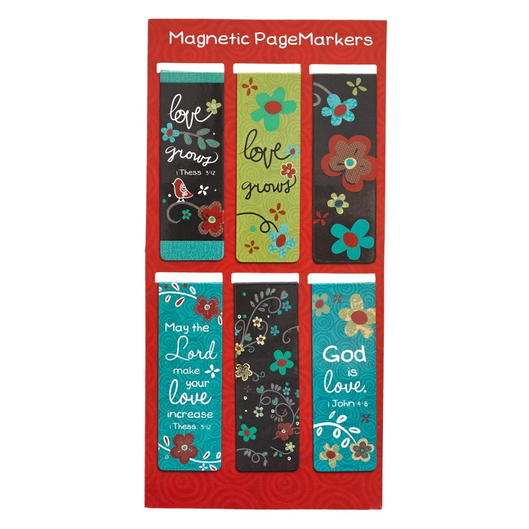 Love Grows Assorted Magnetic Bookmark (pack of 6) - Re-vived