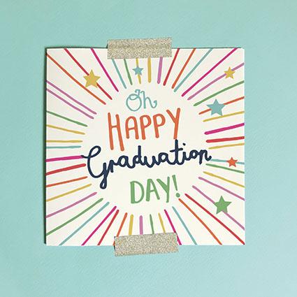 Happy Graduation Day Greeting Card & Envelope