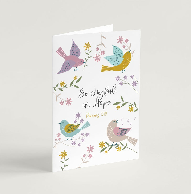 Be Joyful in Hope (Birds of Joy) - Greeting Card
