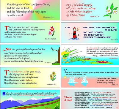 24 Assorted Evangelistic and Encouraging Bookmarks - Re-vived