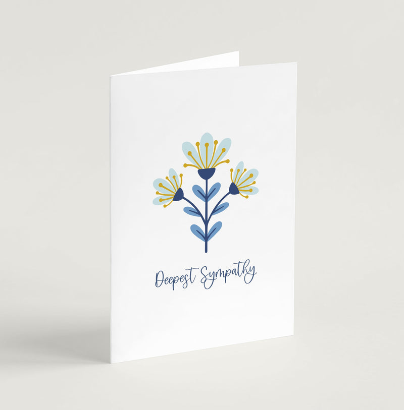 Deepest Sympathy (Blooms) - Greeting Card