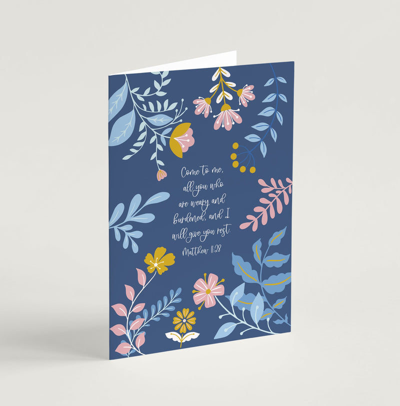 Give You Rest (Blooms) - Greeting Card