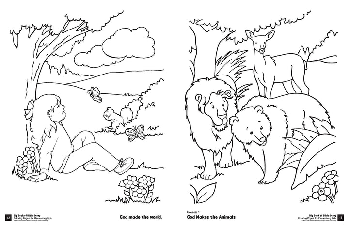 Big Book of Bible Story Colouring Pages for Elementary Kids - Re-vived