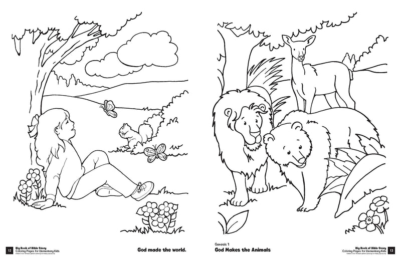 Big Book of Bible Story Colouring Pages for Elementary Kids - Re-vived