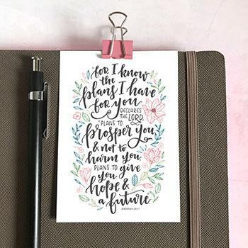 For I Know The Plans I Have For You (leaves) -Mini Card