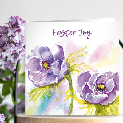 Purple Flowers Easter Cards (pack of 5)