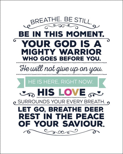 Breathe Be Still - Mini Card - Re-vived