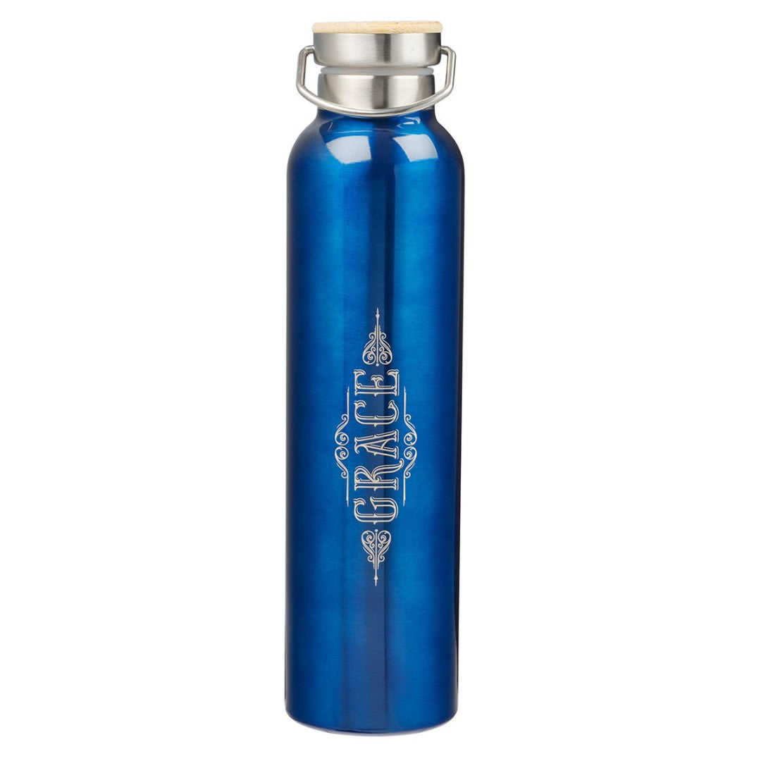Grace Cobalt Blue Stainless Steel Water Bottle - Re-vived