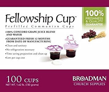 Fellowship Cup Box of 100 - Prefilled Communion Bread & Cup - Re-vived